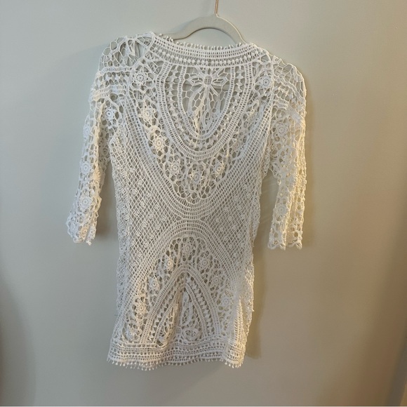 ✨ FREE PEOPLE VINTAGE 1970s handmade crochet sweater  / top - Picture 3 of 4